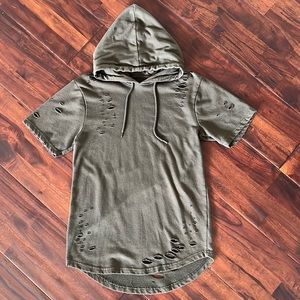 Mens Short Sleeve Hoodie